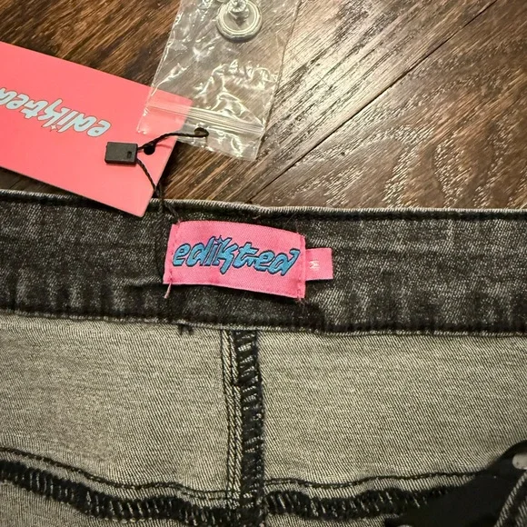 Edikted Charcoal Denim Mini Skirt - Picture 3 of 3